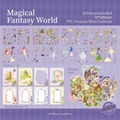 Magic Fantasy cartoon sticker set including 16 PVC sheets and 8 decorative card boards - Magic Wonderland (Fairytale Scenery Sticker Book)