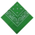Bandana classique vert 100% coton avec motif cachemire pour protection solaire - Bandana 54*54cm / Bandana 100% Coton 18# Vert Herbe