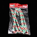 Set di sei decorazioni natalizie a forma di bastoncino di zucchero bianchi e rossi - 9cm Confezione da 6 / Rosso e Verde