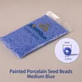 4mm sky blue opaque glass seed beads for DIY jewelry making and craft projects - Medium Blue 4mm