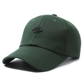 Dark green cotton baseball cap with black MW embroidered logo shown at a 45-degree angle - Adjustable / Army Green