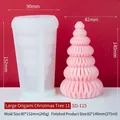 Stampo in silicone per candele a forma di albero di Natale origami per fai da te - Grande Albero di Natale Origami 11 SD-115