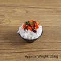 Realistic sushi bowl food model with fish roe and rice weighing approximately 39.6g - Caviar Rice Sushi - No Hook / 5CM Diameter