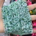 Multiple strands of 2-3mm green natural stone square beads for DIY jewelry making - 40-Striped Green Agate (Natural)