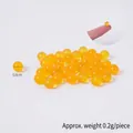 Translucent orange 0.6cm dollhouse caviar beads for DIY miniature food crafting - 1 Piece / Light Caviar