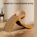 Corrugated cardboard cat scratcher with sisal ball toy, small size 55x22x35cm - Small