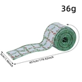 Cinta de Navidad gris azulado de 5cm con cuadros y bayas rojas para envolver regalos decor - Verde
