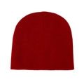 Classic minimalist dark red knitted beanie hat for autumn and winter outdoor warmth - Burgundy