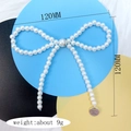 Detail showing pearl bow accessory with 120mm dimensions and weight specifications - Tag Bowknot
