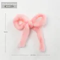 Fiocco di Natale in lana di feltro rosa con morbida consistenza soffice per decorazioni - Fiocco in Feltro Rosa (Piccolo)