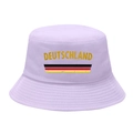 Lavender Deutschland flag fisherman hat in twill cotton with foldable sun protection - M / 11# Retro Germany - Purple