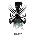Waterproof temporary tattoo sticker with black and white Wolverine comic design, model TH-057 - Th-057 / 210*148mm