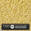 Bright yellow 4mm solid color baked lacquer glass beads for DIY jewelry making - 09