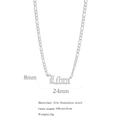 Silver 316 stainless steel Libra constellation necklace with Figaro chain for unisex - Libra / Steel