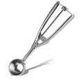 304 stainless steel ice cream scoop with spring release handle for baking and fruit balls - Small (4cm) / Silver