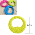 Anneau de dentition pour chien de 8,5cm en rose bleu et vert pour mâcher - Lune
