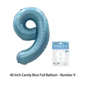 40 inch candy blue number 9 foil balloon for birthday party decoration in retail packaging - Number 9 / 40 Inch / Candy Blue