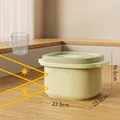Small light green 3kg pet food storage container with airtight lid and measuring cup - Small (3kg) / Yellow-Green