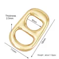 Golden clover soda tab connector with double holes for DIY jewelry making and bracelets - Soda Can Tab / Gold