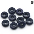 Blue goldstone doughnut beads with sparkling crystal particles for DIY jewelry making - Blue Goldstone (Synthetic) / 5x10mm