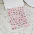 5D embossed nail art stickers featuring pink roses, butterflies, and origami cranes TS-3123 - 5D Relief Pink Rose Flower Language (TS-3123)