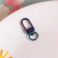 Rainbow plated swivel metal lobster clasp hook for DIY keychain and bag accessories - Black Iridescent