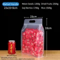 Busta opaca 23x33cm con manico per frutta secca e cereali in plastica sigillabile - Opaco con manico / 23x33+8cm