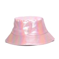 Roze holografische vissershoed met reflecterende laserstof voor een trendy modieuze look - Laser Roze Holografisch (4#)