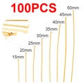 100pcs pack of gold-plated stainless steel T-shape head pins for DIY jewelry making - Flat Head Pin / 15mm / Gold