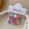 Haarklammern in Macaron-Farben mit runden Kugeln in süßen Pastelltönen - Runde Bohnen-Entenschnabelklemme