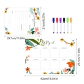 Set of acrylic magnetic weekly and daily planners for fridge with 6 colored dry erase pens - TYU060 Combo Set (With 6 Pens)