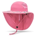 Cappello da sole rosa per bambini con stampa unicorno e protezione per il collo - 1-6 Anni (Regolabile) / Rosa