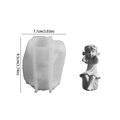 Silicone mold for a girl sitting on a tree stump with dimensions 7.7x9.5cm - Hear No Evil - Little Girl / White