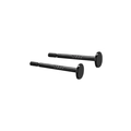 Paio di orecchini a lobo minimalisti in argento sterling S999 neri per donna - Argento puro S999 / Nero 3mm