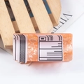 8cm acetic acid hair claw in translucent orange pink with marble patterns - Ticket (C18-2-16)