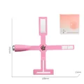 Pink cross-shaped cat eye nail magnet tool with multi-functional magnetic tips and box - Multifunctional Cross Magnet - Pink (Weak Magnet)