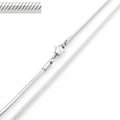 Sleek silver stainless steel snake bone chain necklace with lobster clasp for women - 2mm Steel Color Square Snake Chain