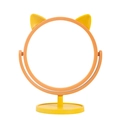 Drehbarer Katzenohren-Kosmetikspiegel in Gelb und Orange für den Schminktisch - Katzenohr / Gelb