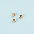 Perline cilindriche dorate a cuore cavo per creazione gioielli DIY e collane fatte a mano - Sfera Oro Rosa