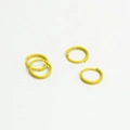 Vibrant yellow double layered open rings for DIY jewelry and handicraft making - 0.7*8mm Double Loop / Yellow