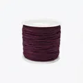 Close-up of 0.8mm dark purple braided nylon cord roll for DIY jewelry knotting - Color 1904 Deep Purple