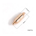 Rose gold magnetic capsule clasp for bracelets and necklaces, 19mm length and 5.7mm width - Style 5 P2433-2 (Cylinder Gold)