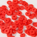 Perline in argilla polimerica rosso acceso per creare bracciali e collane DIY - Rosso