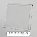 Thickened PVC jewelry ziplock bag 15x15cm transparent plastic pouch for storage - 24 Mil / 15x15cm / Clear