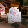 Biglietto 3D festa della mamma con illustrazione floreale e testo Best Wishes - Migliori Auguri