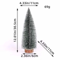 Mini albero di Natale in cedro con effetto neve e base in legno, altezza 30,5 centimetri - Albero di Natale 25.5CM