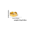 Detailed size and weight specifications for gold bamboo texture stainless steel ring - Adjustable Open / Bamboo Texture Style (TYGR0256)