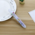 Cute multi-color retractable ballpoint pen with crown design on wooden surface - Yellow Crown White Ball