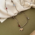 6# Collier Perles Colorées Cheval à Bascule (HN10760)