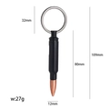 Portachiavi apribottiglie a proiettile tattico con dimensioni 109x12mm in nero e rame - Nero